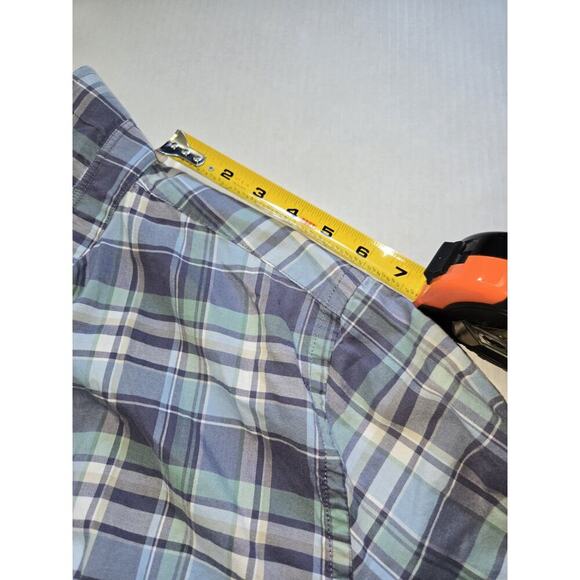 UNTUCKit Shirt Men Medium Blue Plaid RomBauer Preppy Long Sleeve Slim - Picture 10 of 11